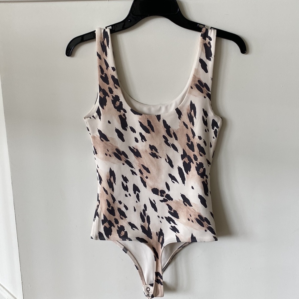 “Express” body contour, animal print bodysuit; worn once for pictures; size XS - Picture 2 of 4
